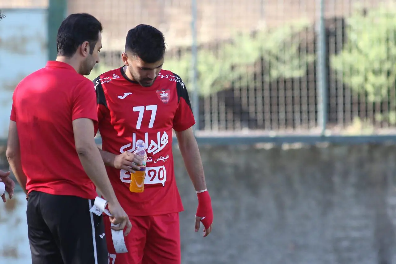 مصدومیت شدید محسن مسلمان در تمرین پرسپولیس (عکس و فیلم)