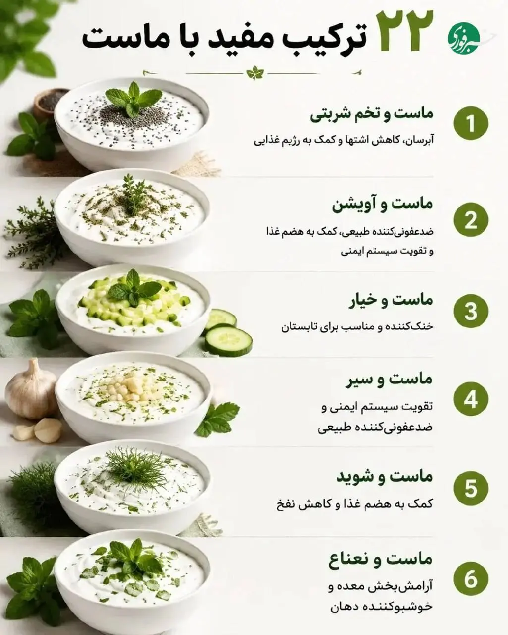 ۲۲ ترکیب مفید با ماست  + عکس
