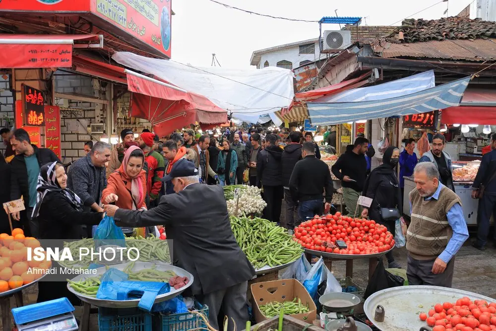 تصاویر دیدنی از بازار رشت در عید نوروز + عکس