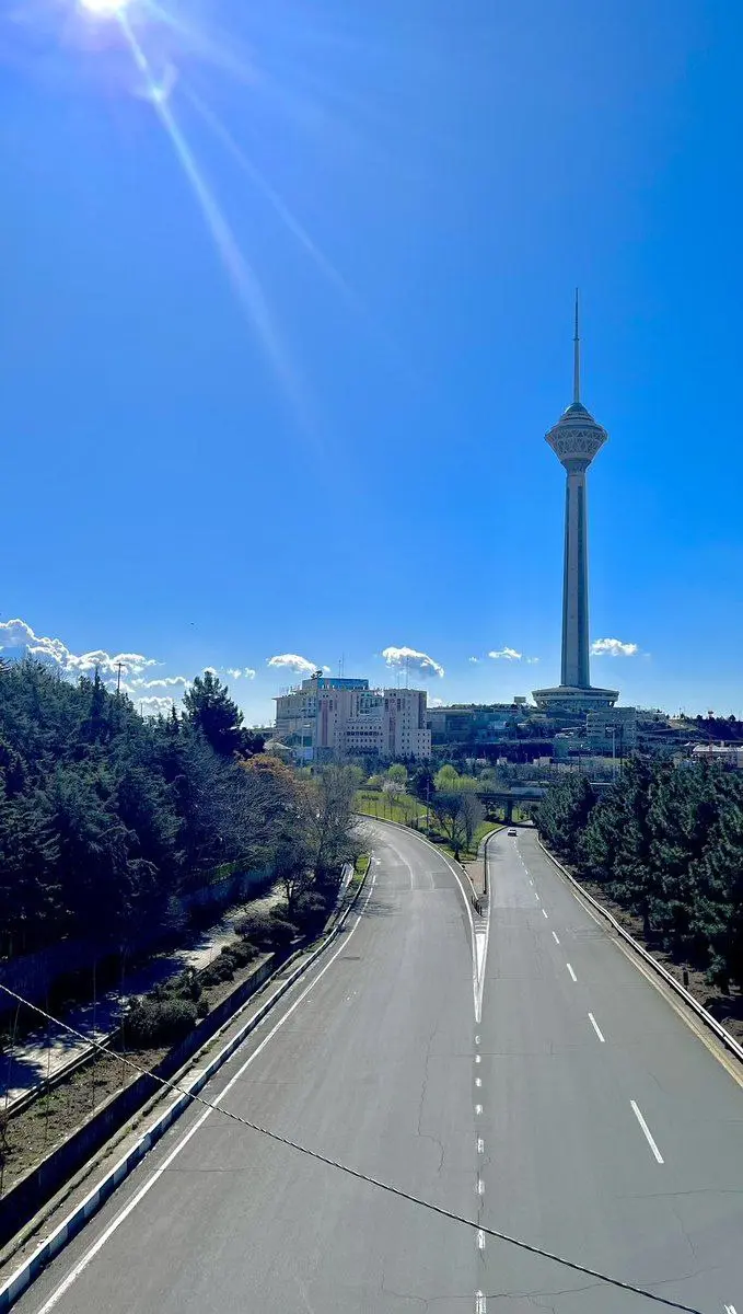 تصویری از هوای فوق العاده پاک امروز تهران
