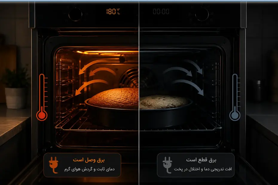 چطور فر را در زمان قطع برق مدیریت کنیم تا غذا خراب نشود؟