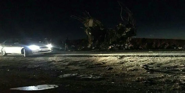 جزئیات حمله انتحاری به اتوبوس پرسنل سپاه در جاده خاش-زاهدان/ ۲۷ نفر شهید و ۱۳ نفر مجروح شدند +عکس و فیلم