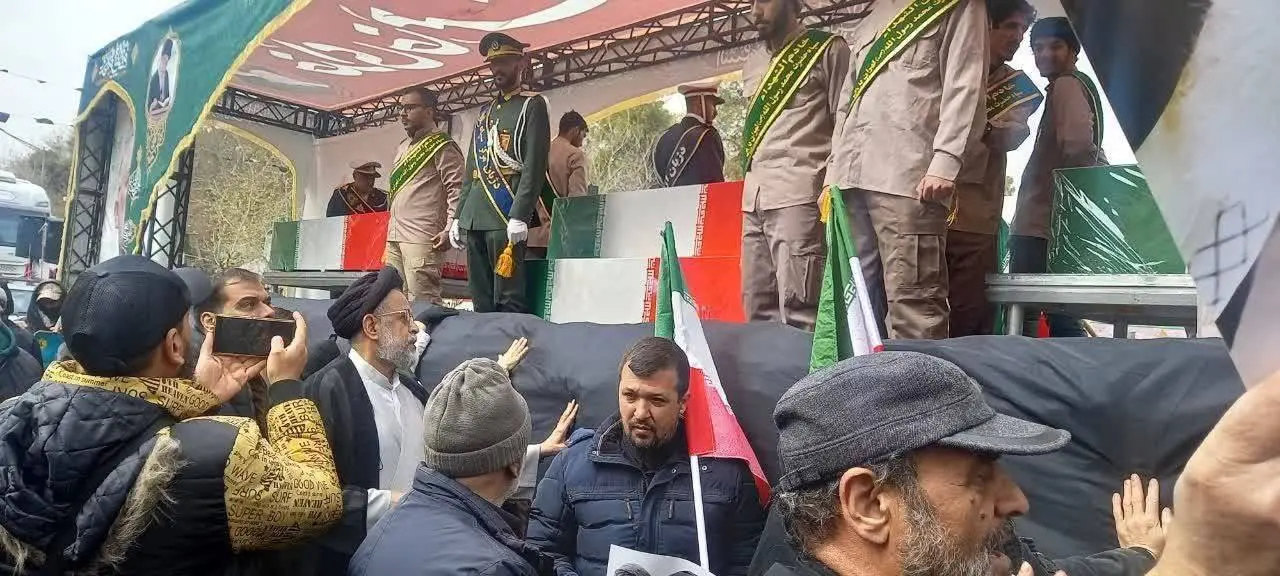 برگزاری مراسم تشییع فرماندهان شهید «جنگ رمضان»+ فیلم+ تصاویر