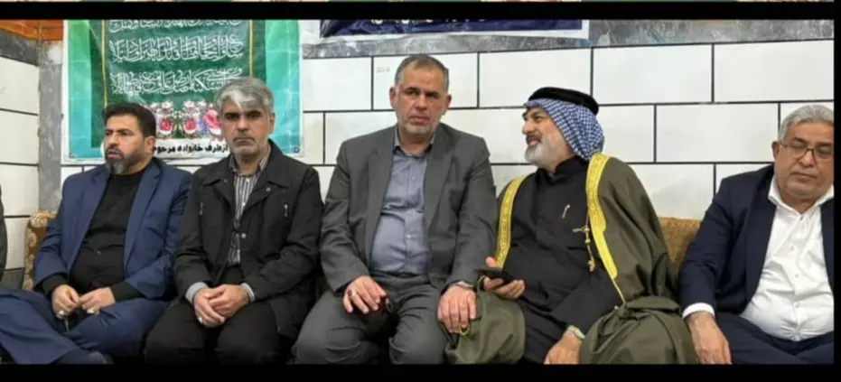 مراسم تشییع احمد بالدی، جوان اهوازی با حضور تعدادی از مسئولان استان برگزار شد