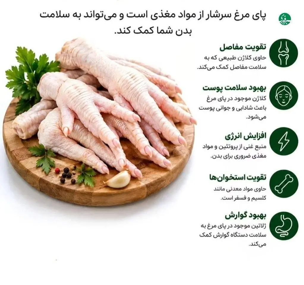 پای مرغ، یک غذای سالم و مفید 