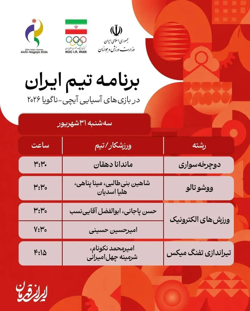 پوشش زنده روز سوم بازیهای آسیایی؛ نخستین طلا برای کاروان ایران توسط کاراته/ پیروزی تیم ملی بسکتبال سه نفره مردان/