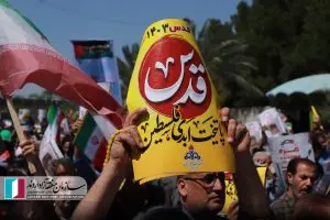 گزارش تصویری؛ راهپیمایی روز جهانی قدس در شهرستان خرمشهر 