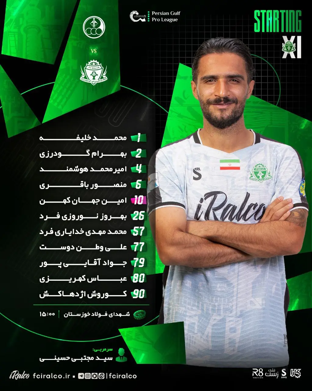 رونمایی از ترکیب آلومینیوم مقابل استقلال خوزستان