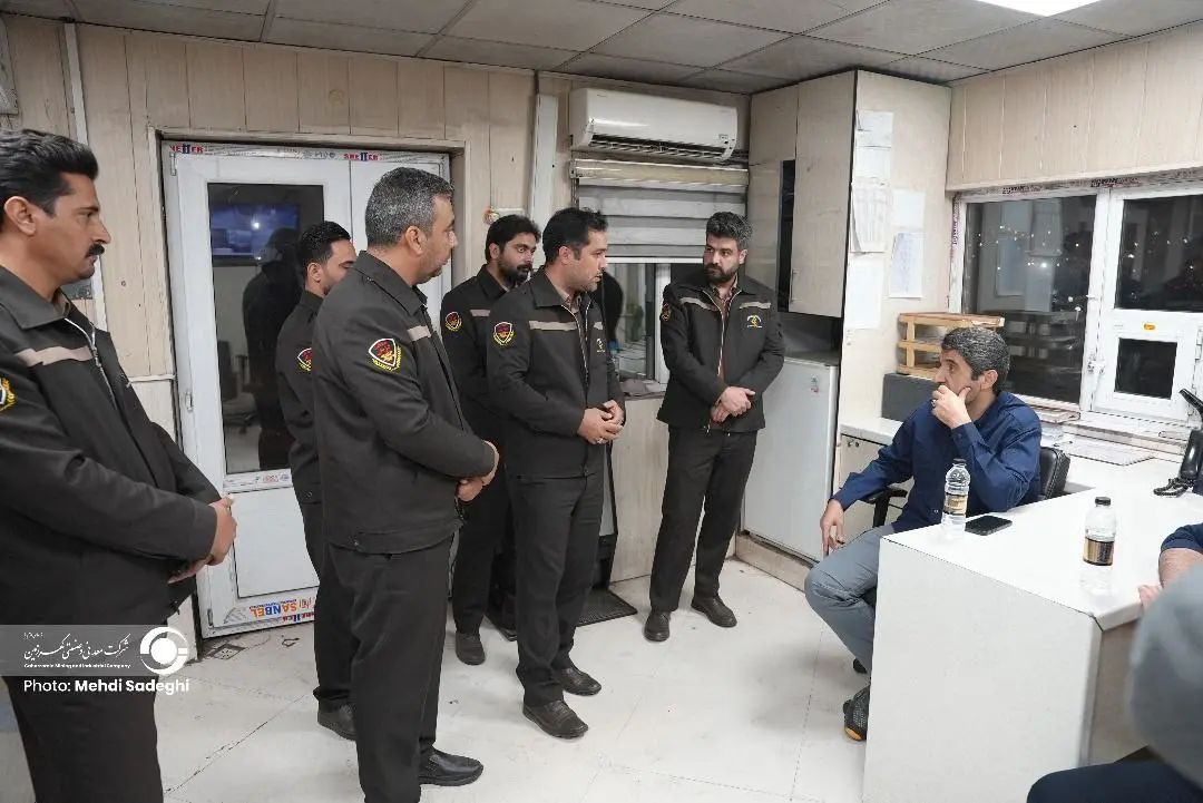 گزارش تصویری بازدید امرایی از واحدهای عملیاتی شیفت شب شرکت گهرزمین