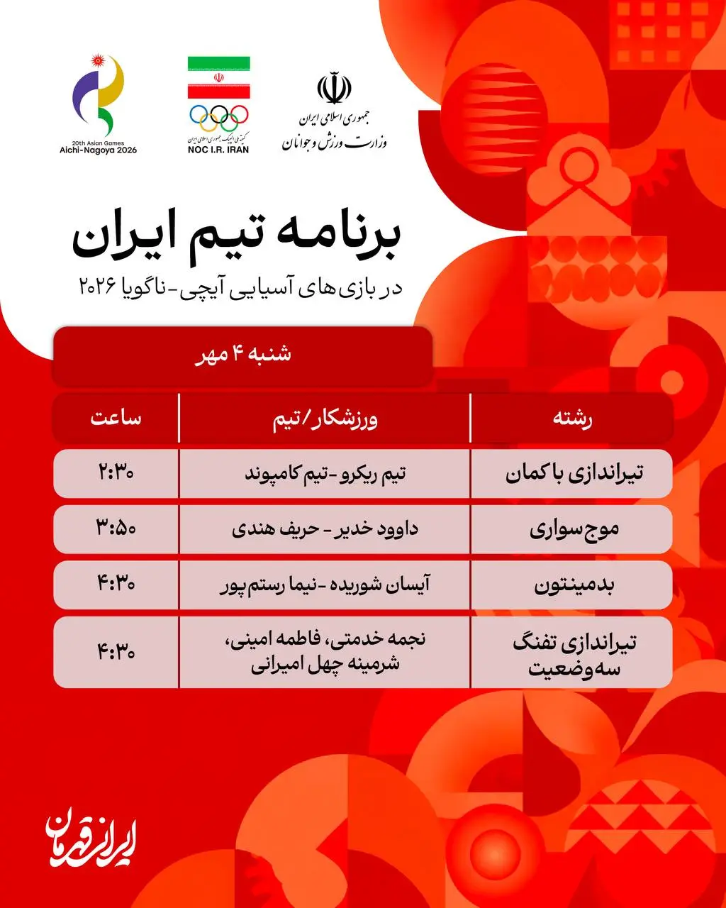 پوشش زنده روز هفتم بازی&zwnj;های آسیایی؛ کسب مدال نقره توسط کبدی بانوان در روز حذف تیم ملی شمشیر بازی