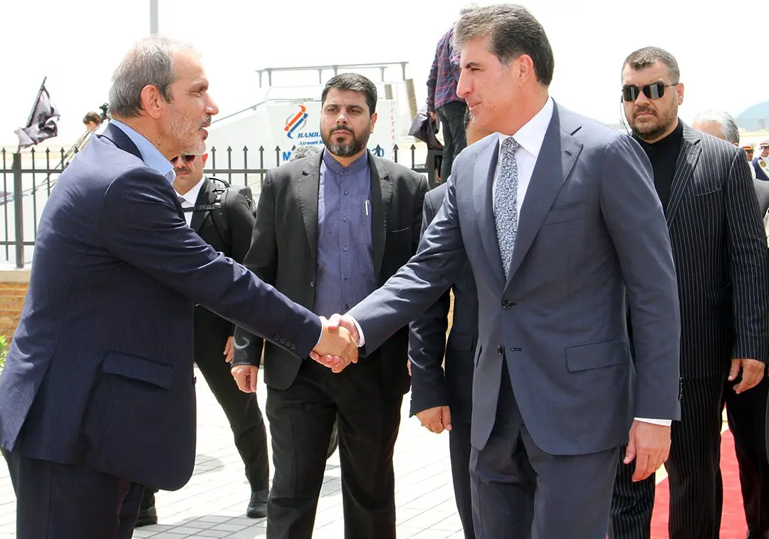 تصاویری از رئیس اقلیم کُردستان عراق  و هیات همراه در تهران
