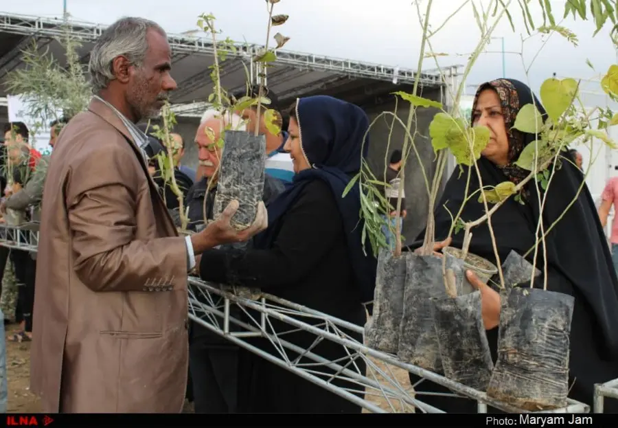 گزارش تصویری از اهدا ۳۰ هزار اصله نهال در اهواز