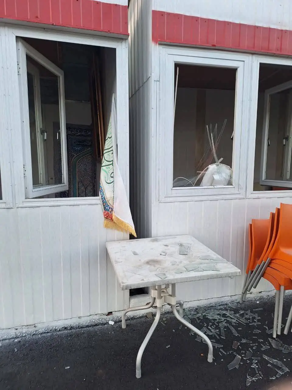 خسارت به محل تمرین تیم‌های ملی تیراندازی با کمان