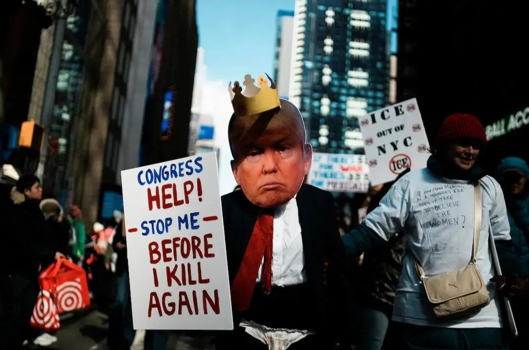 گزارش رویترز از اعتراض آمریکایی‌ها به ترامپ با رویکرد تصویری 