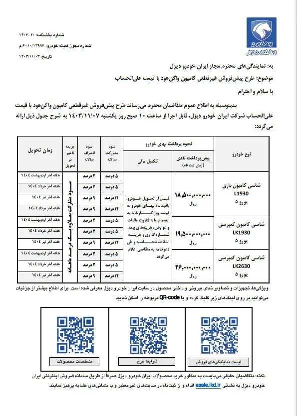 آغاز فروش ۳ محصول ایران خودرو از فردا