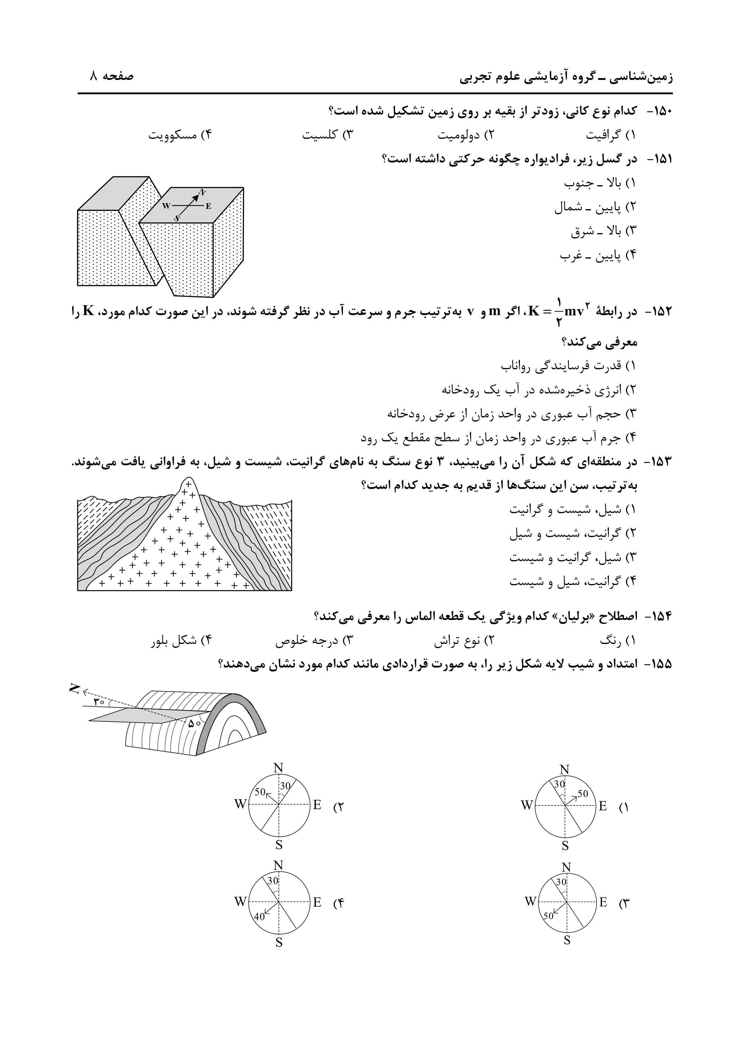 دانلود دفترچه سوالات کنکور تجربی نوبت اول ۱۴۰۴ + ریاضی ، زمین‌شناسی