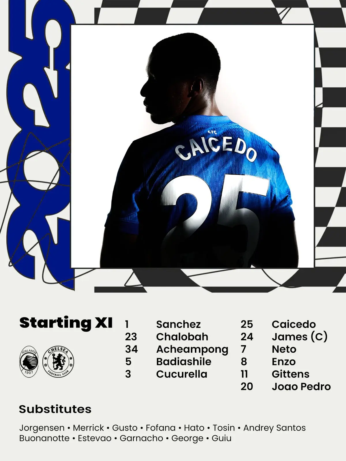 اعلام ترکیب چلسی مقابل آتالانتا