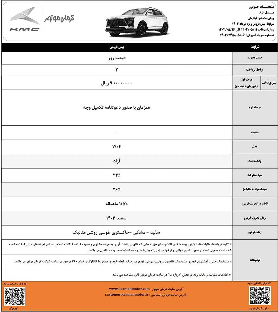 آغاز پیش‌فروش محصولات J7 و X5 با موعد تحویل اسفند ۱۴۰۴