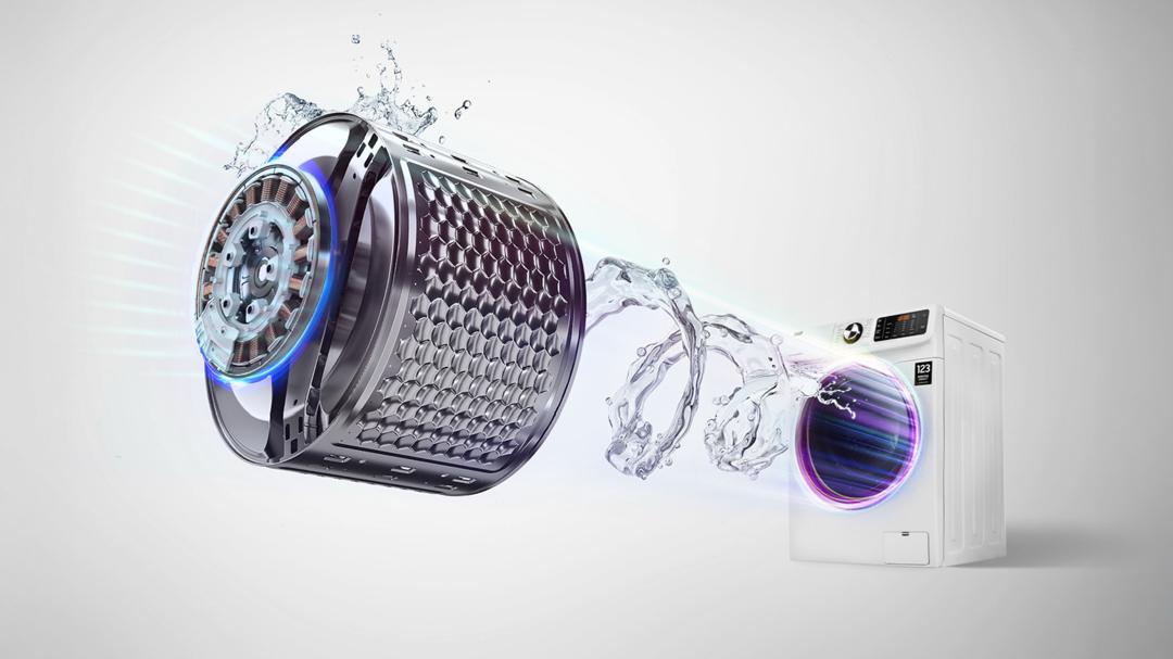 جزئیاتی از موتورهای پیشرفته ماشین لباسشویی سام