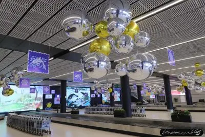 آذین‌بندی و آماده‌سازی بصری فرودگاه و بندر تجاری کیش به مناسبت جشنواره تابستانی