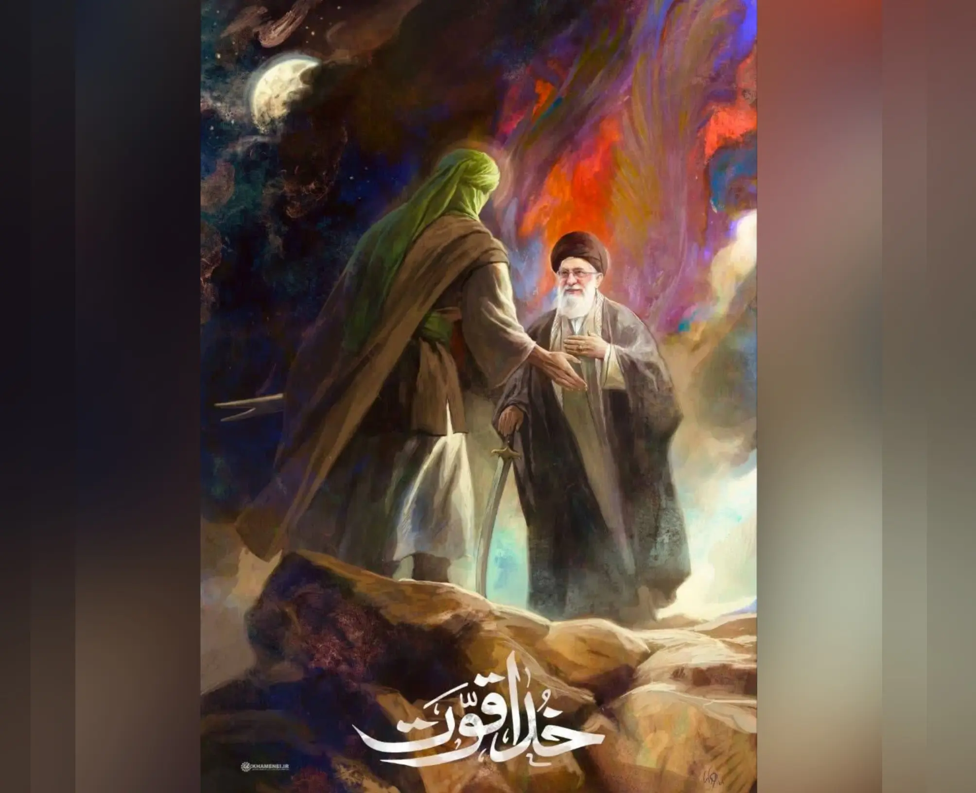 قاب‌های گرافیکی از رهبر شهید انقلاب اسلامی از نگاه تصویرگران+آثار