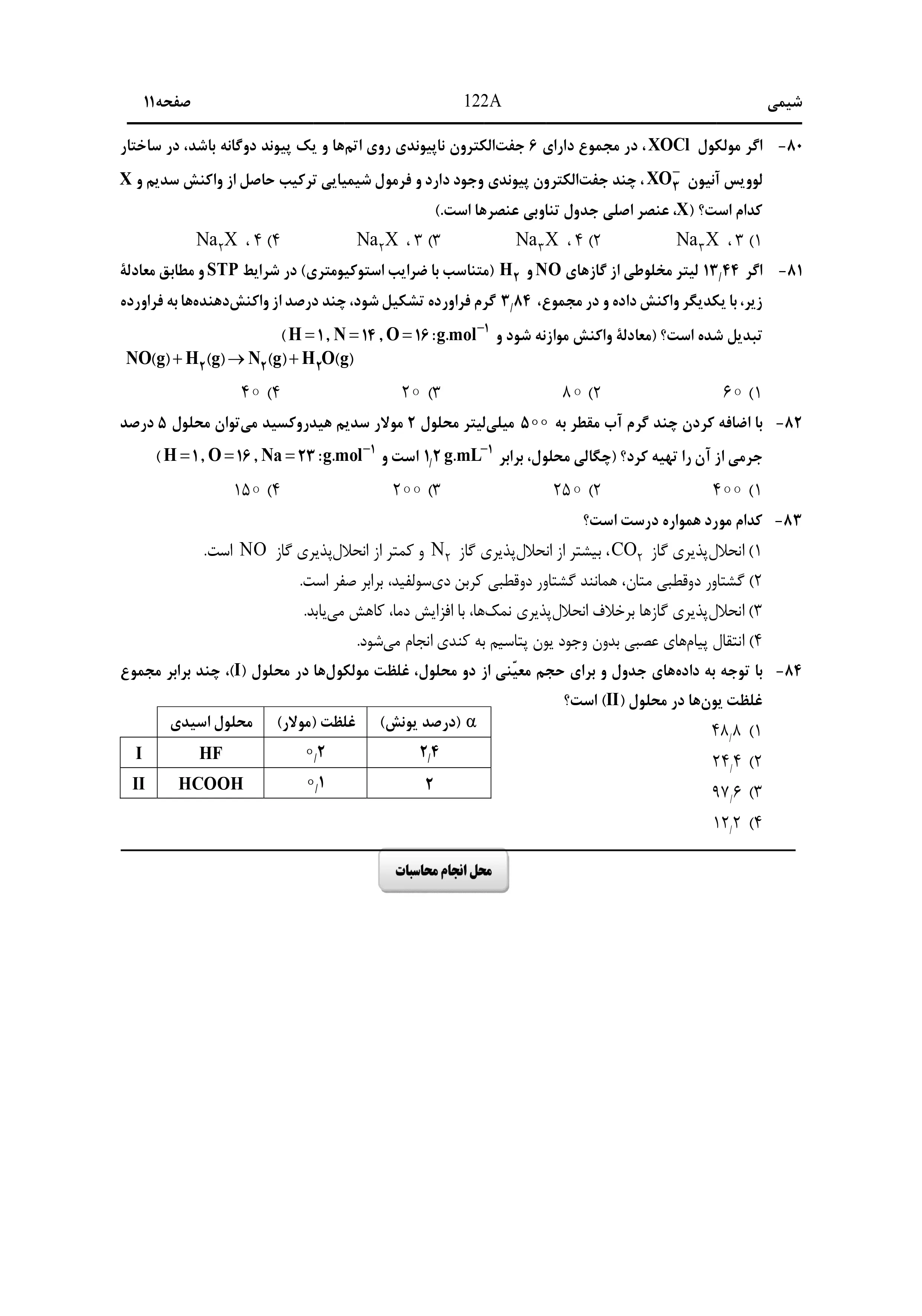 دانلود دفترچه سوالات کنکور ریاضی نوبت اول ۱۴۰۴ + فیزیک و شیمی