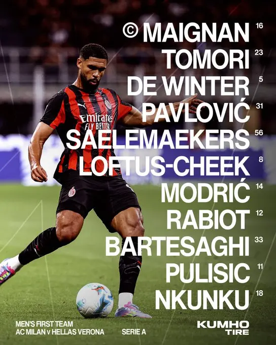 اعلام ترکیب میلان مقابل ورونا