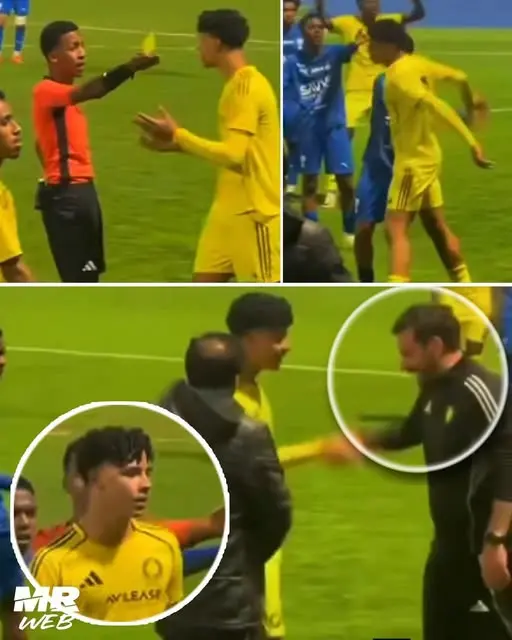 کریستیانو جونیور پس از تعویض از کوره در رفت