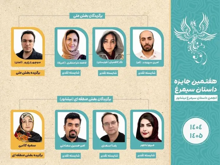 برگزیدگان جایزه داستان سیمرغ معرفی شدند