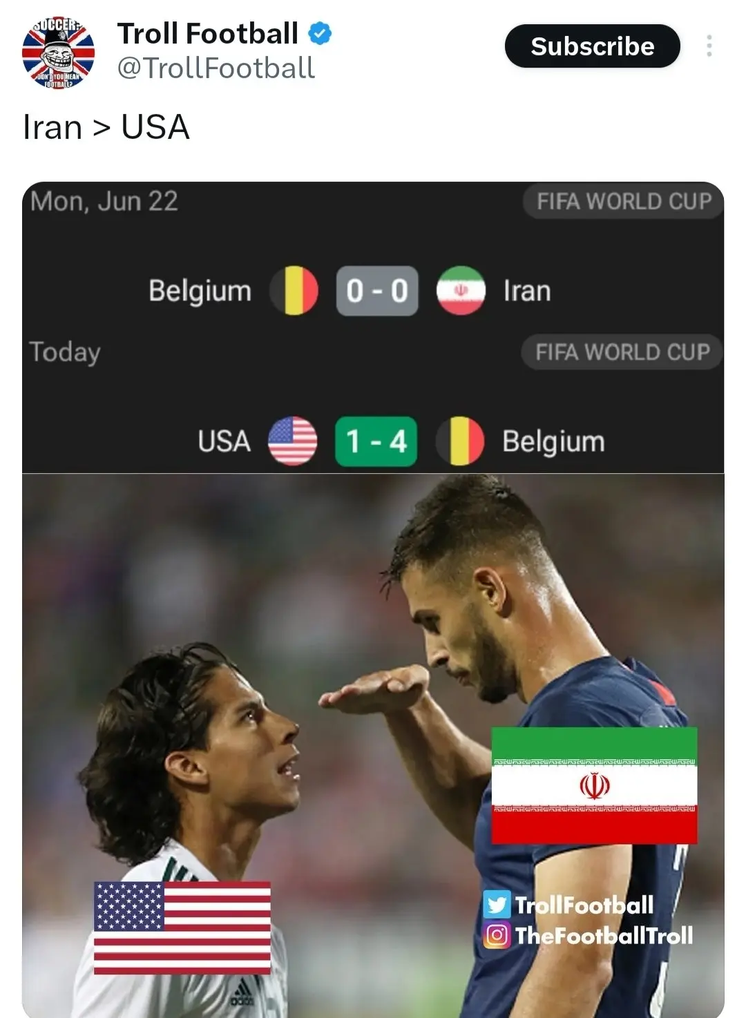 وقتی تیم ایران متر و معیار سنجش آمریکا میشود