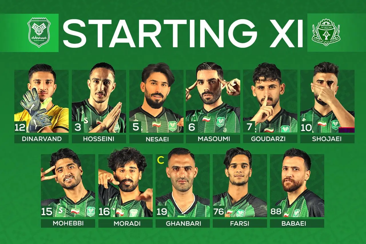 اعلام ترکیب خیبر مقابل آلومینیوم