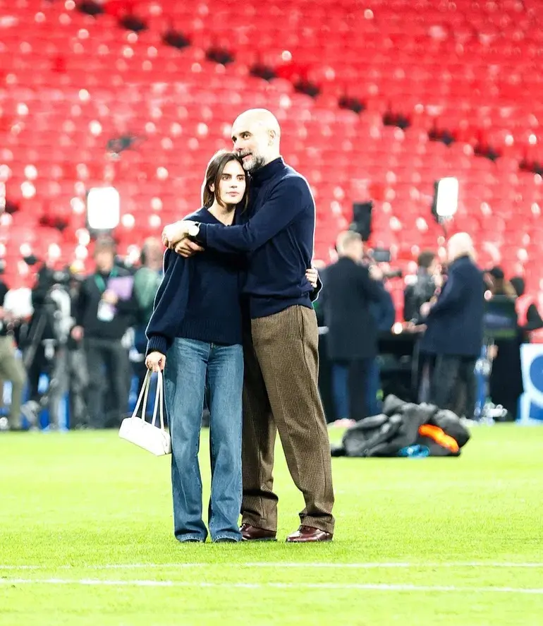 لحظه خاص گواردیولا در ومبلی؛ جشن قهرمانی کنار دخترش