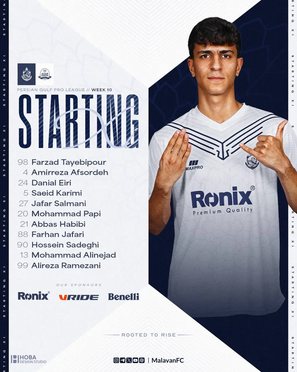 اعلام ترکیب دو تیم ملوان و شمس آذر