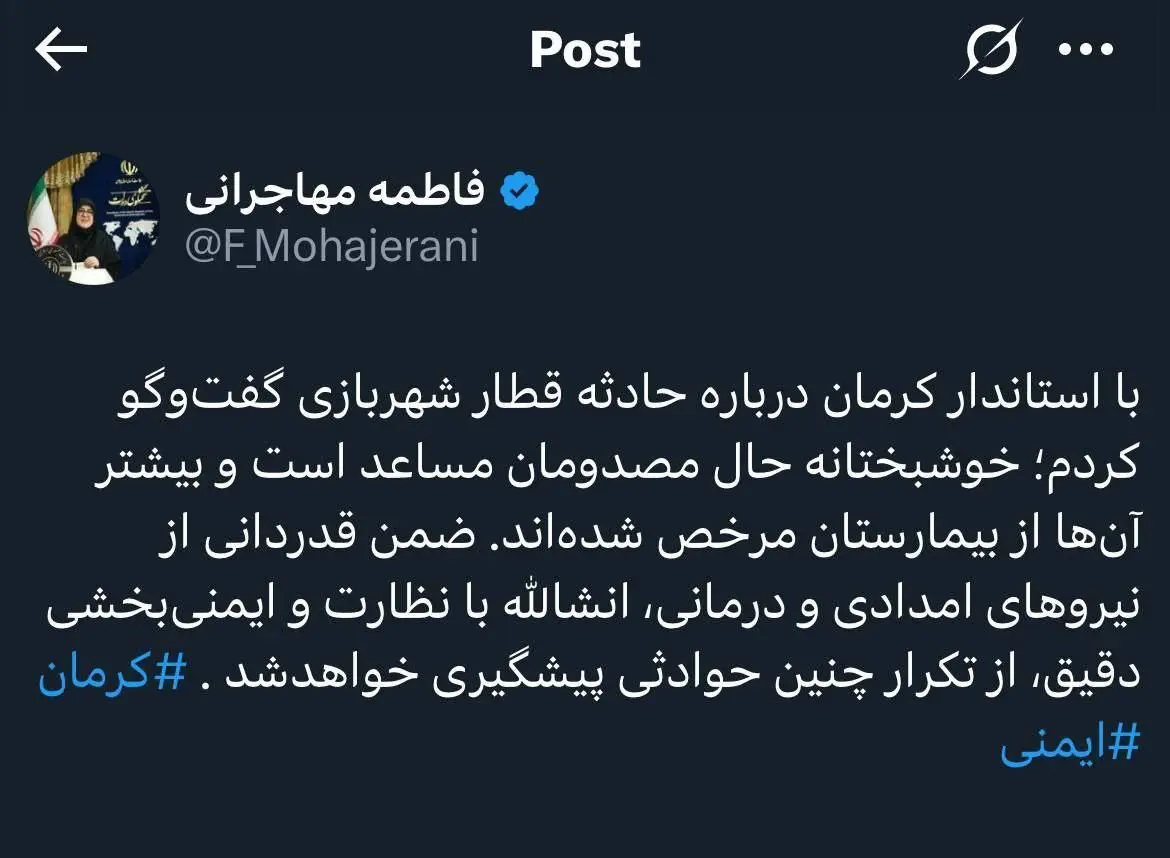 واکنش سخنگوی دولت به حادثه قطار شهربازی کرمان/عکس