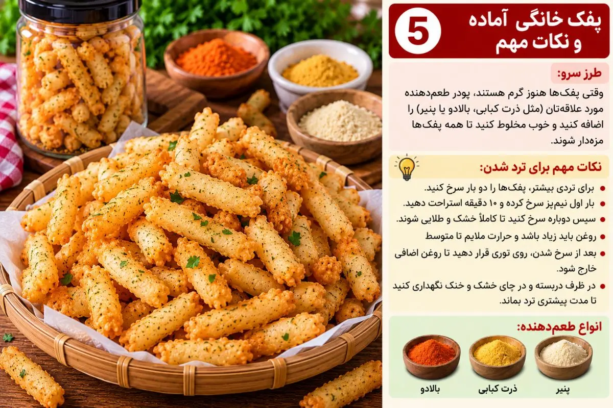 طرز تهیه پفک خانگی با آرد و تخم مرغ