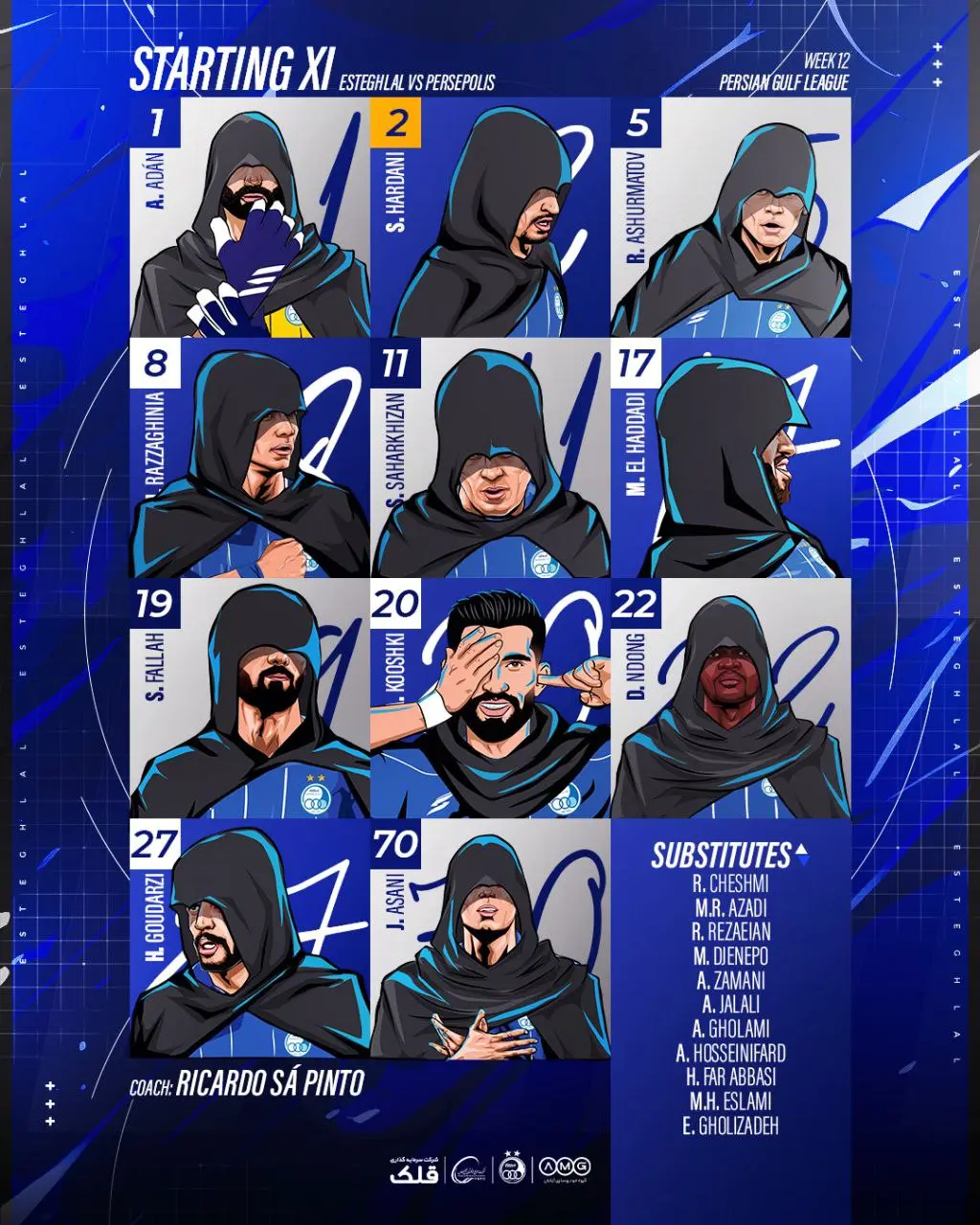 ترکیب استقلال برای دربی اعلام شد