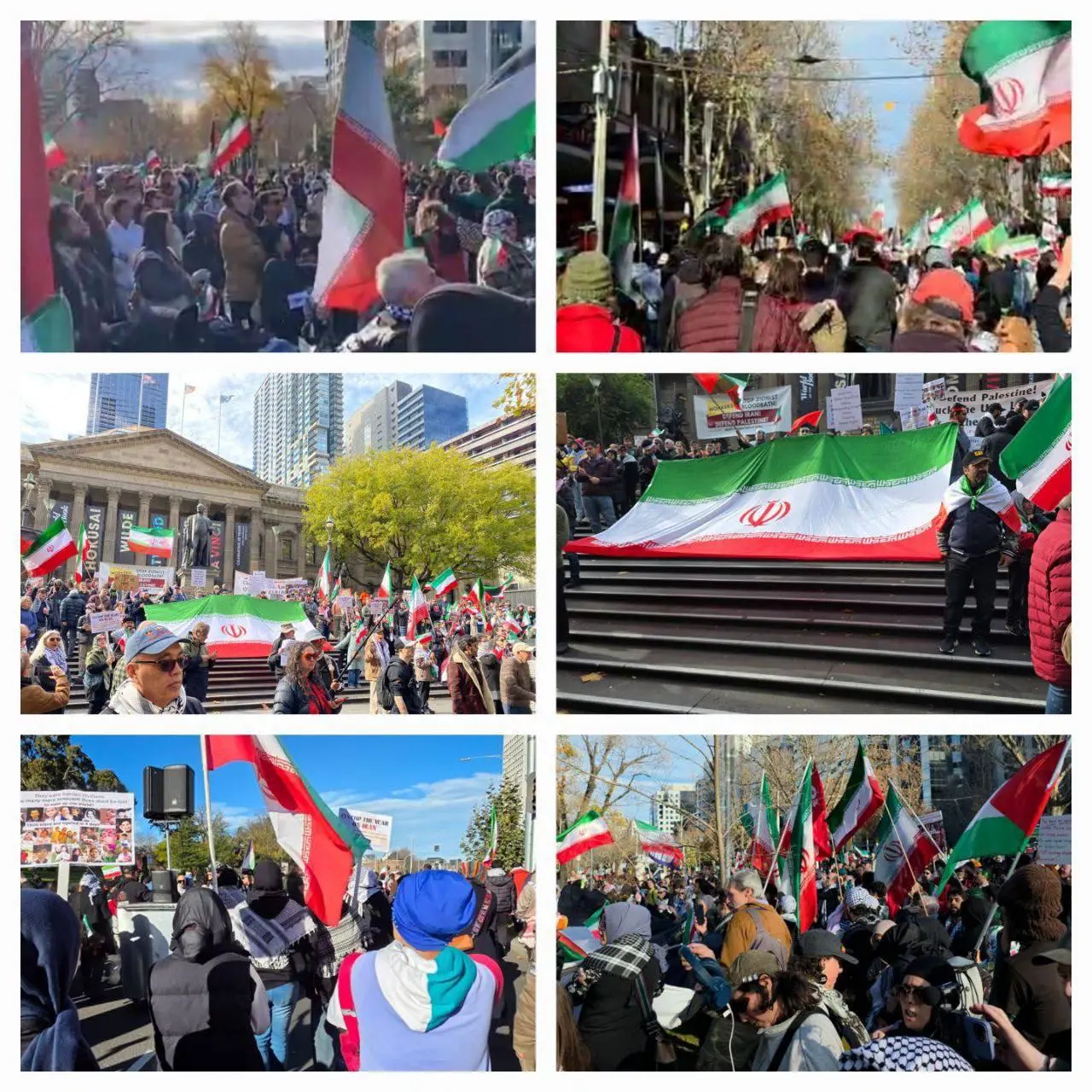 راهپیمایی‌ در سیدنی و ملبورن در حمایت از ایران و فلسطین /عکس