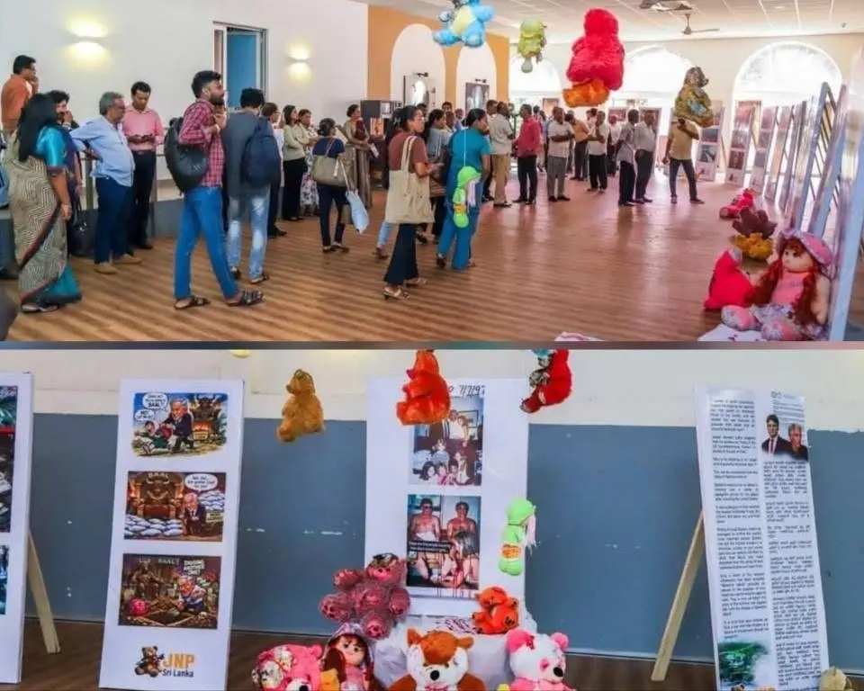 نمایشگاه جنایت آمریکا علیه مدرسه میناب در سریلانکا + عکس