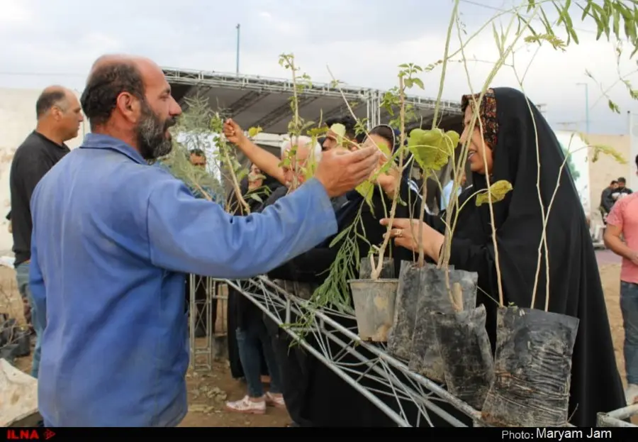 گزارش تصویری از اهدا ۳۰ هزار اصله نهال در اهواز