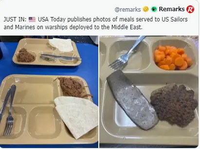 حاشیه تازه برای ناوهای آمریکایی؛ بحث بر سر کیفیت تغذیه نیروهای اعزامی