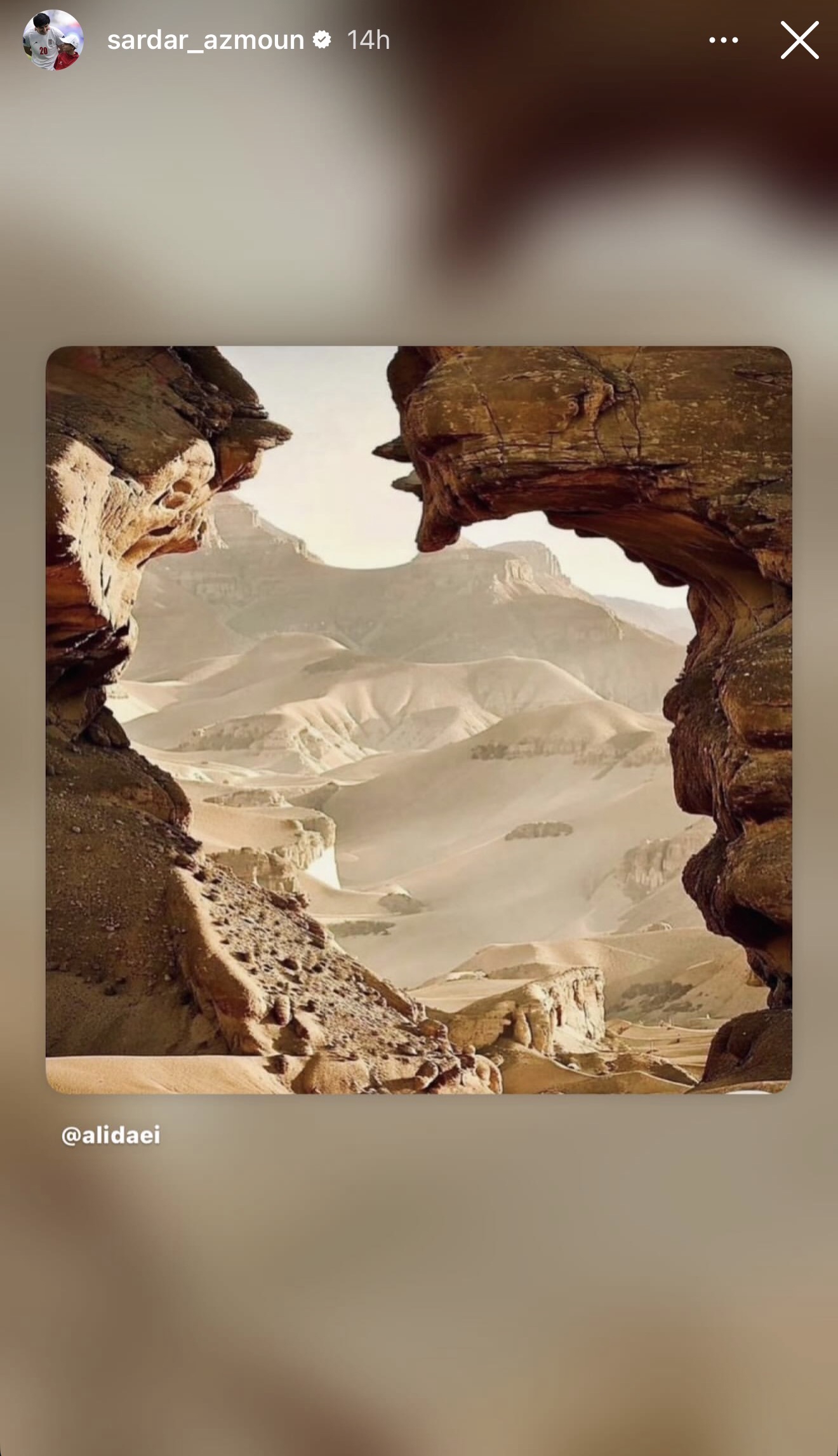 بازنشر پست علی دایی توسط سردار آزمون