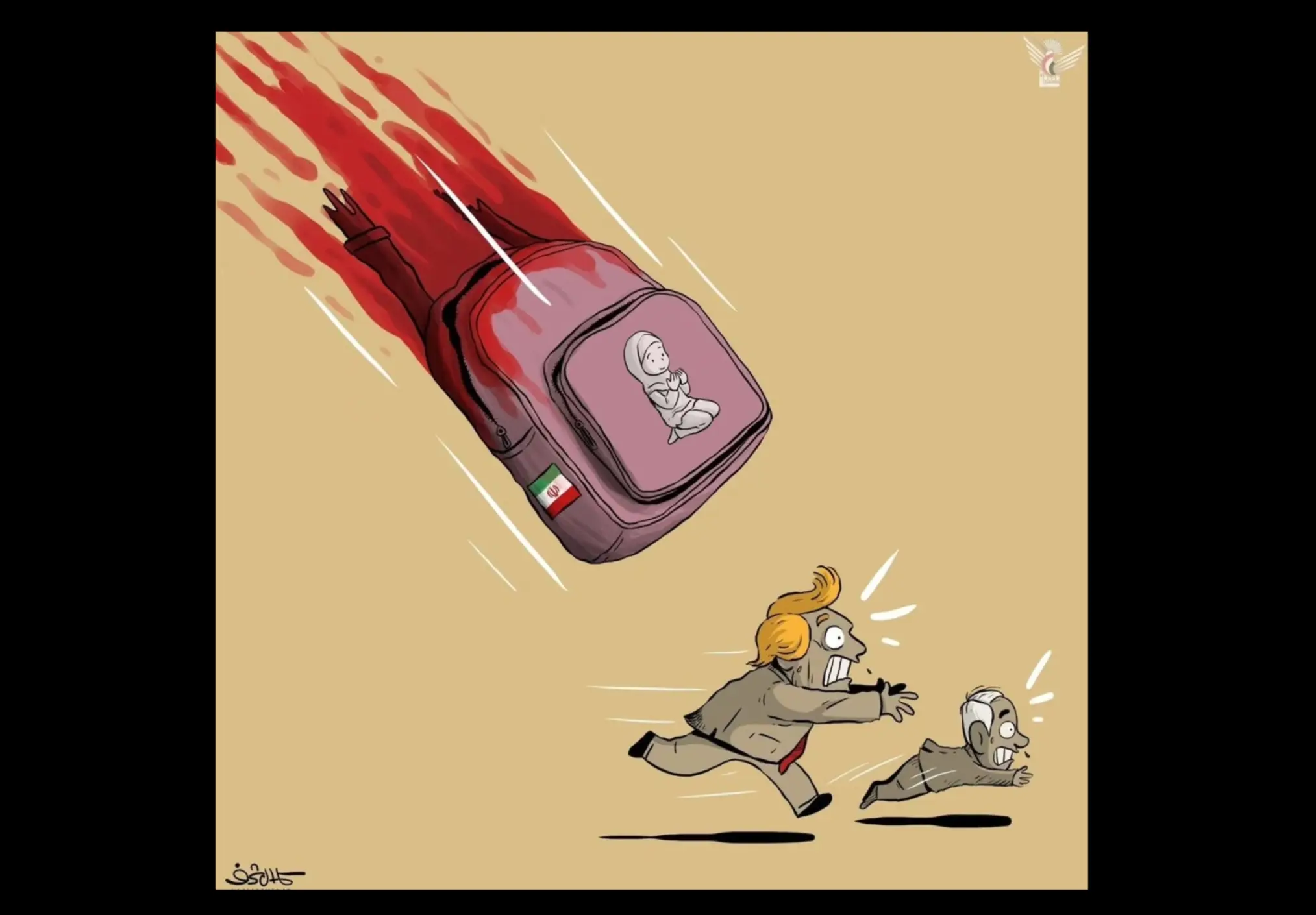 آثار انس حمدان  برای ایران و این روزهایش+کاریکاتورهایش