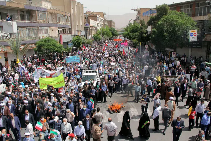 راهپیمایی روز جهانی قدس در شیراز برگزار شد