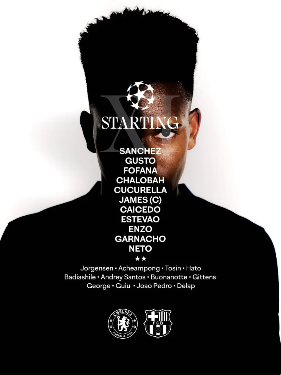 رونمایی از ترکیب دو تیم چلسی و بارسلونا