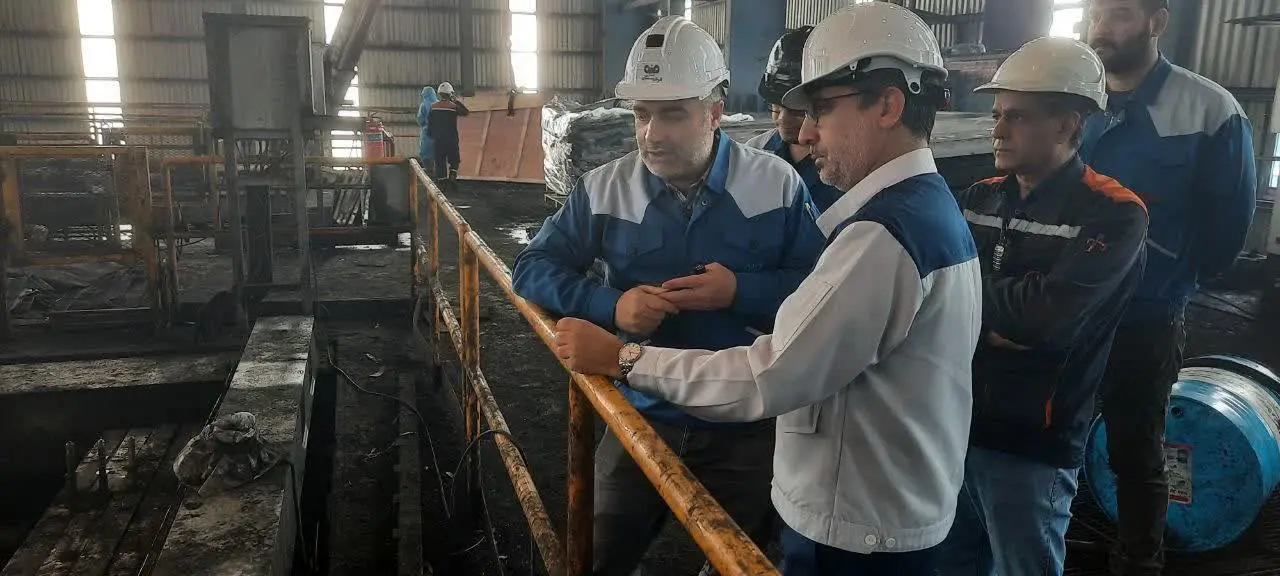 بازدید علی رسولیان، مدیرعامل فولاد سنگان از خطوط تولید