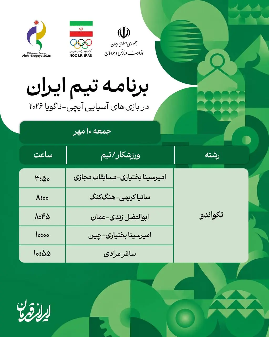 پوشش زنده روز سیزدهم بازیهای آسیایی؛ 2 طلا و یک برنز در انتظار سه آزادکار ایران