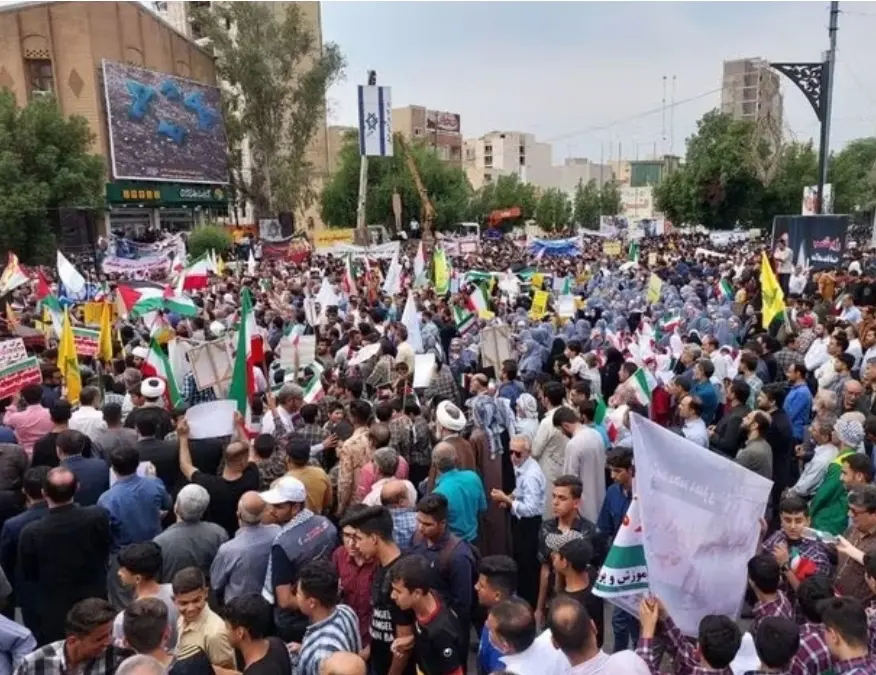 راهپیمایی حمایت از مردم غزه در اهواز برگزار شد 