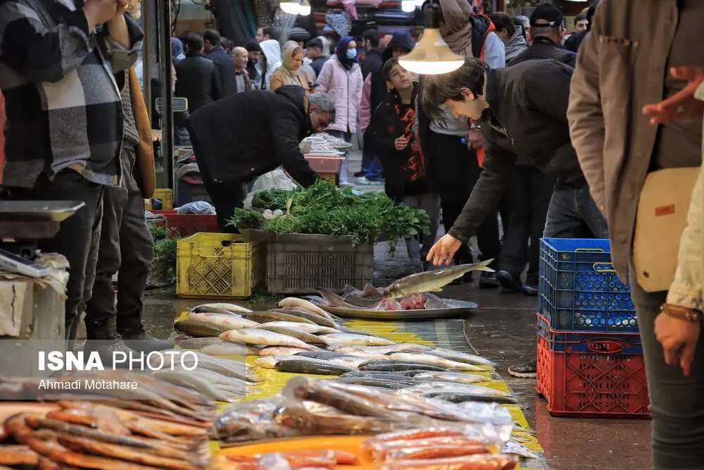 تصاویر دیدنی از بازار رشت در عید نوروز + عکس