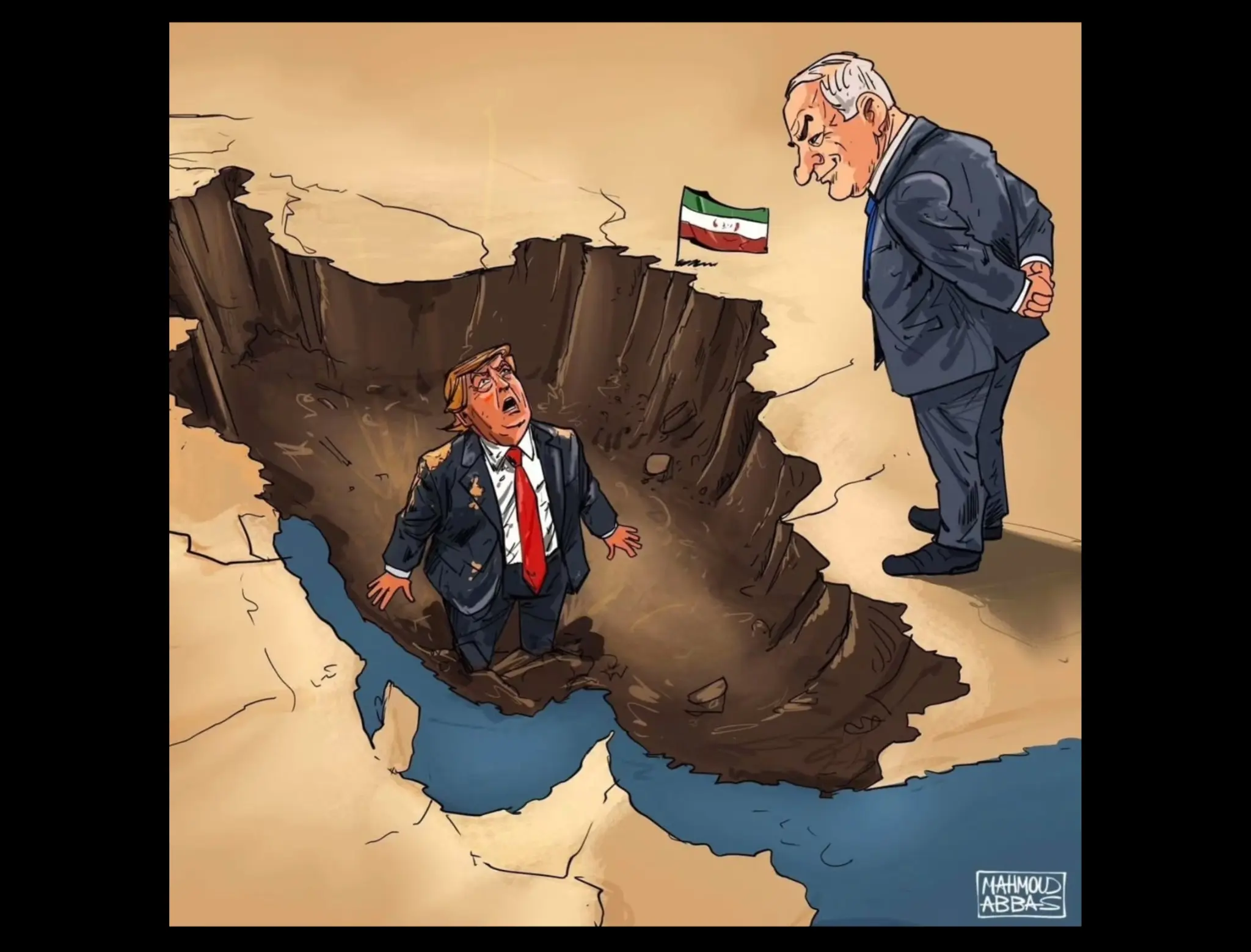 آثار انس حمدان  برای ایران و این روزهایش+کاریکاتورهایش