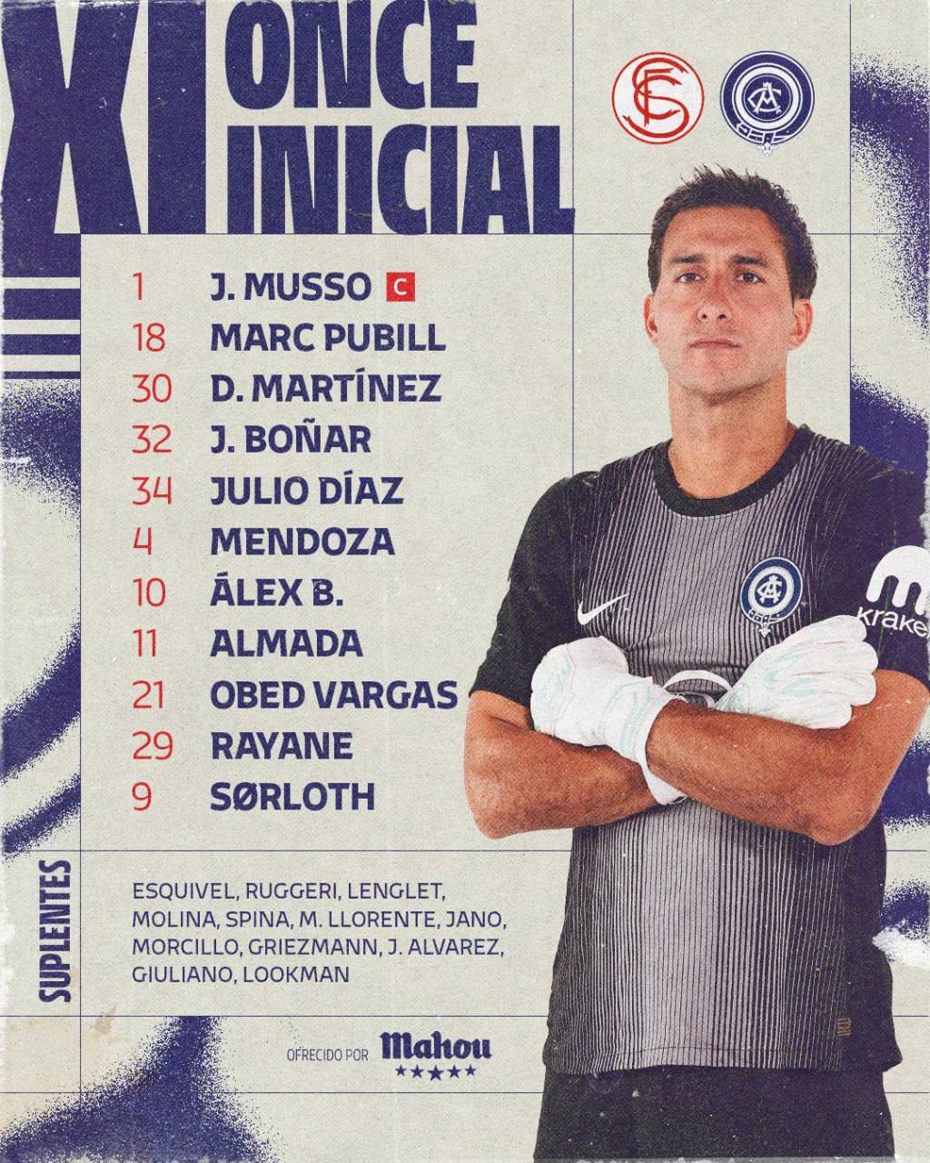 ترکیب اتلتیکو مادرید مقابل سویا